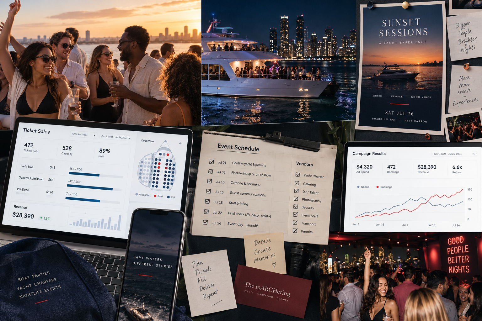 Event campaign, content, and management work from The mARCHeting
